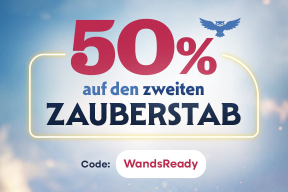 50% auf den zweiten Zauberstab. Code: WandsReady
