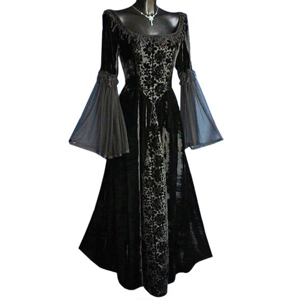 Produktbild Melinda - Gothic Kleid schwarz
