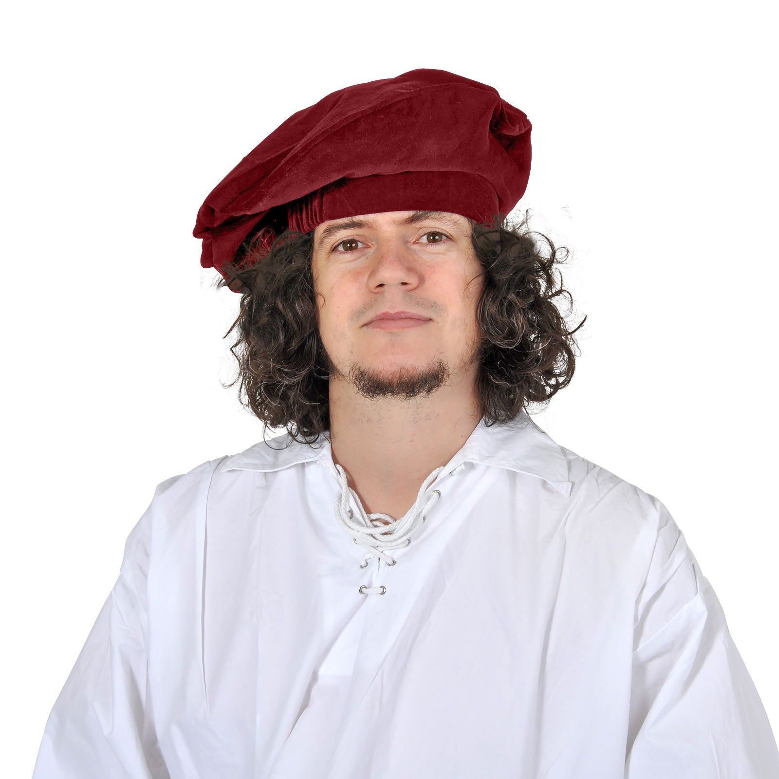 Produktbild Barett aus Samt, rot