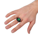 Produktbild Green Lantern - Emblem Ring schwarz