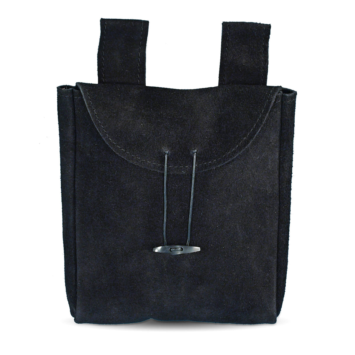 Produktbild Große Ledertasche mit Holzverschluss schwarz