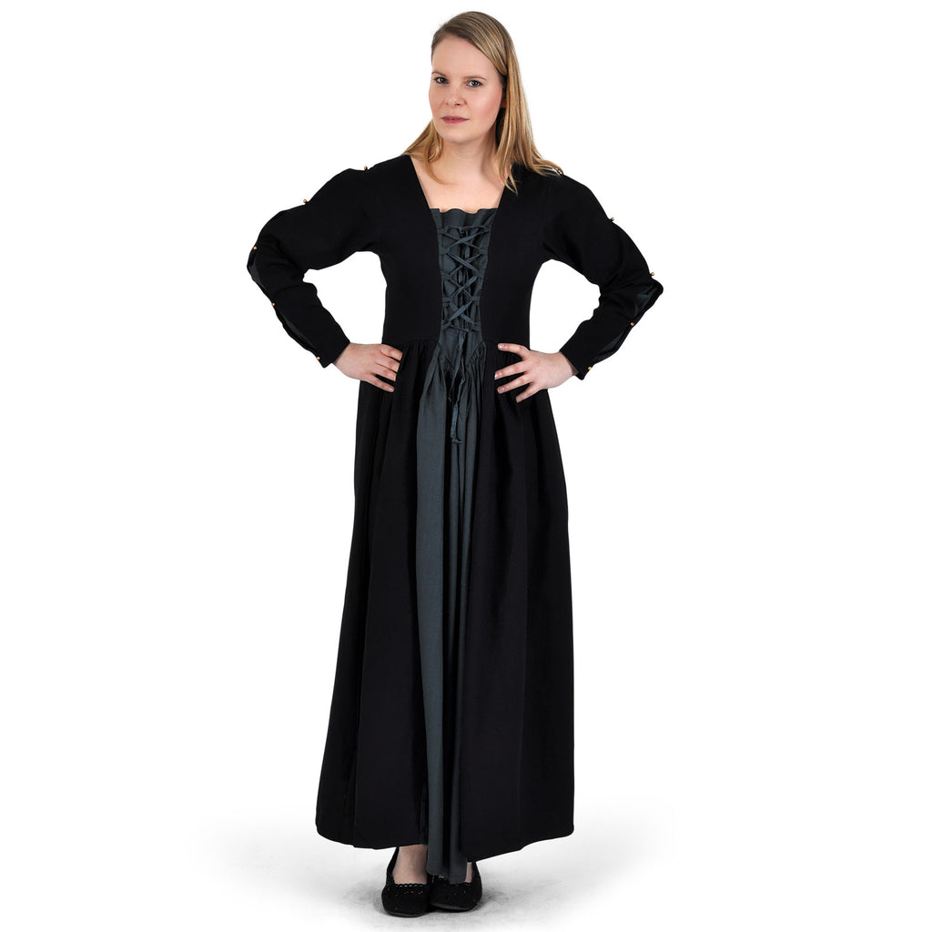 Produktbild Mittelalter Kleid Orianne schwarz-blaugrau