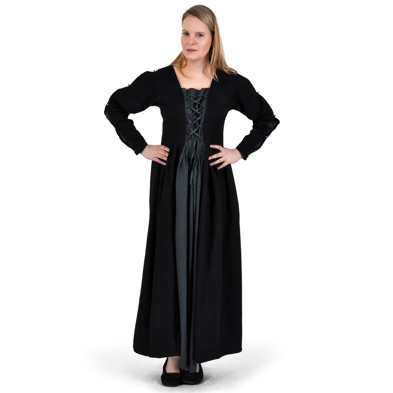 Produktbild Mittelalter Kleid Orianne schwarz-blaugrau
