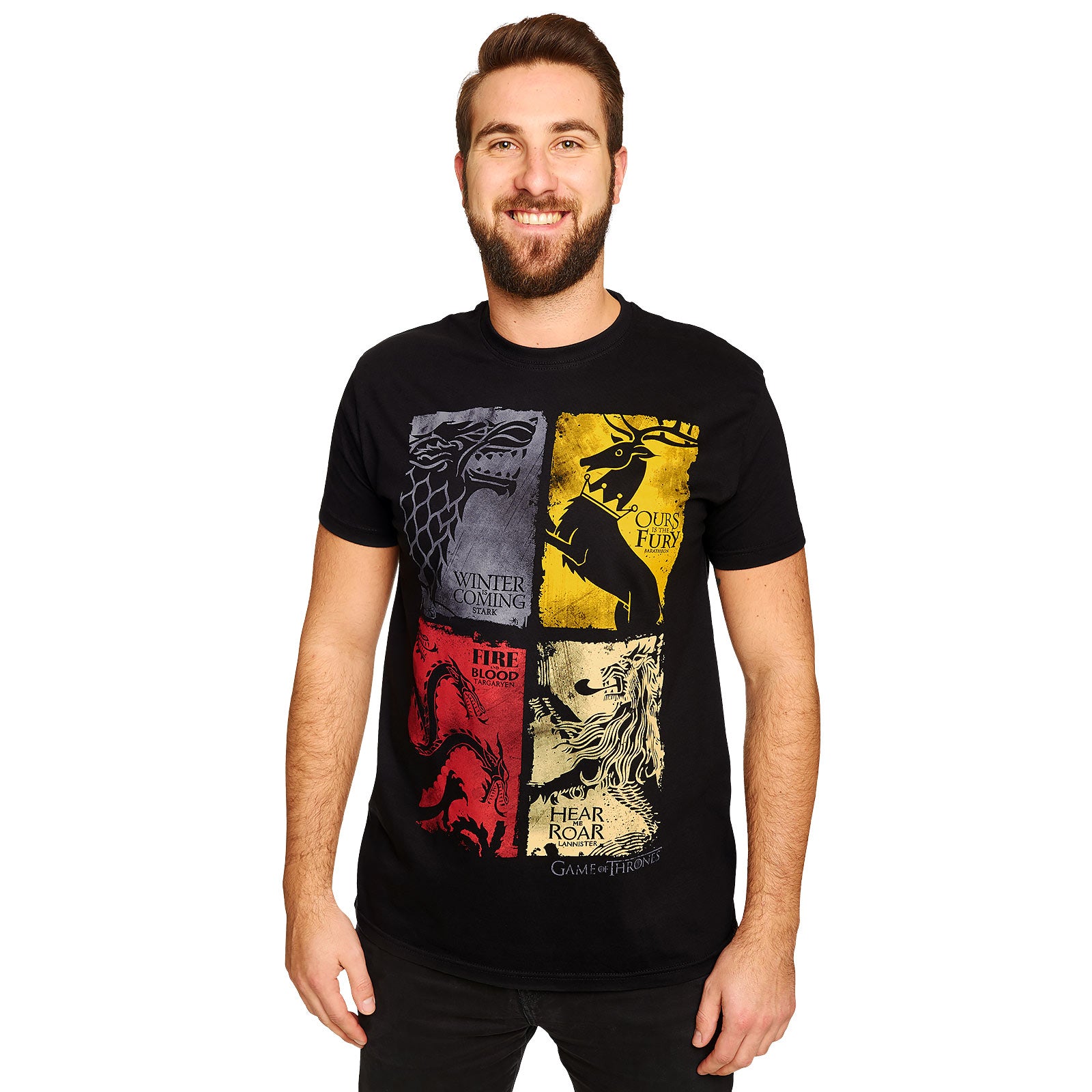 Produktbild Game of Thrones - Wappen distressed T-Shirt schwarz
