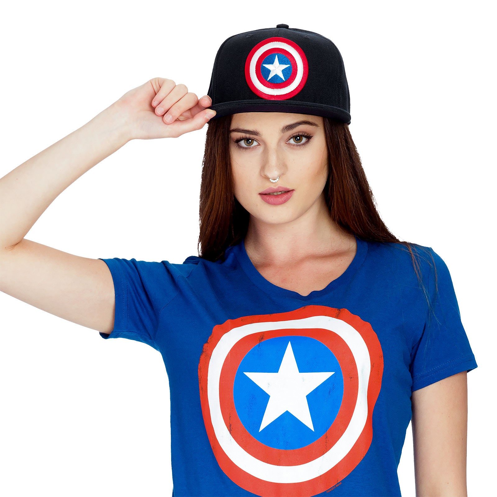 Produktbild Captain America - Logo Snapback Cap blau