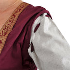 Produktbild Mittelalter Kleid Applonia mit abnehmbaren Ärmeln natur-bordeaux