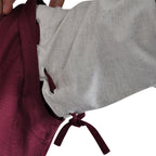 Produktbild Mittelalter Kleid Applonia mit abnehmbaren Ärmeln natur-bordeaux