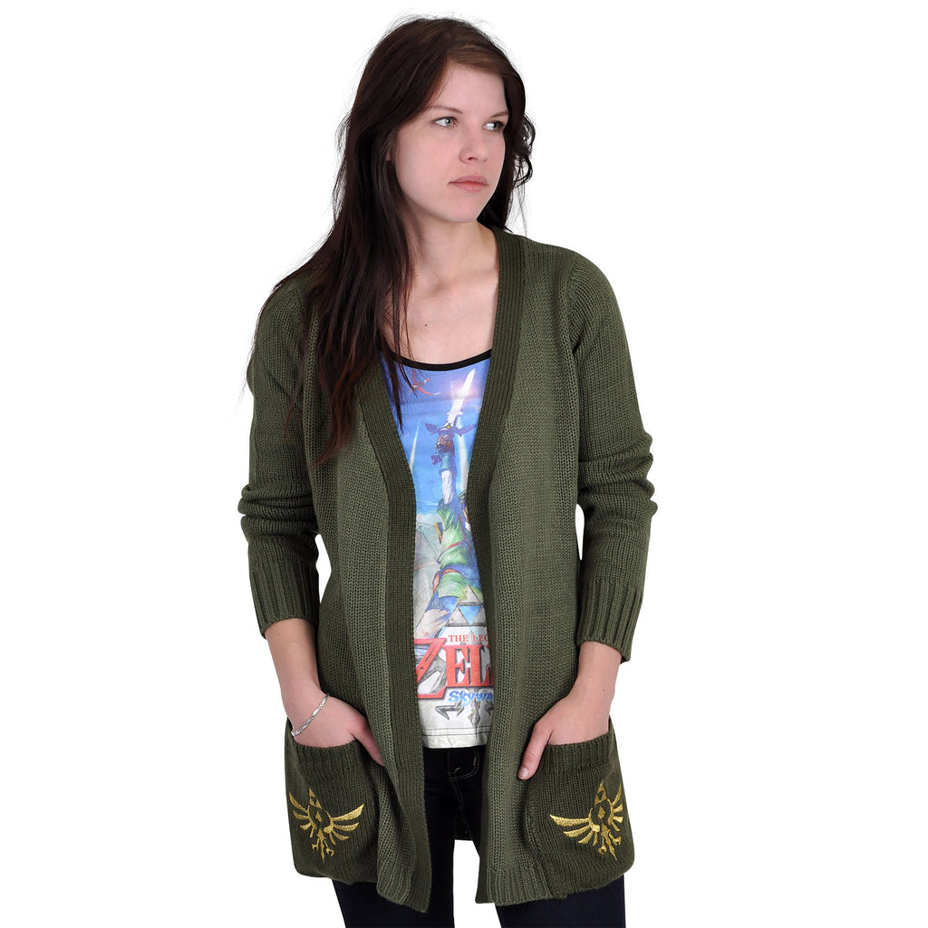 Produktbild Zelda - Logo Cardigan oliv