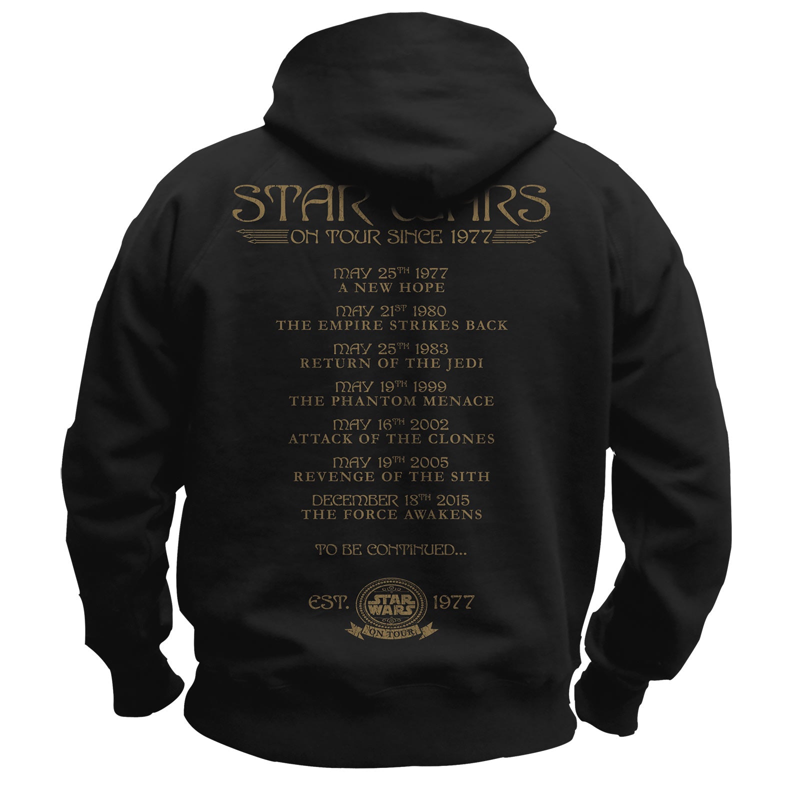 Produktbild Star Wars - On Tour Since 77 Hoodie schwarz