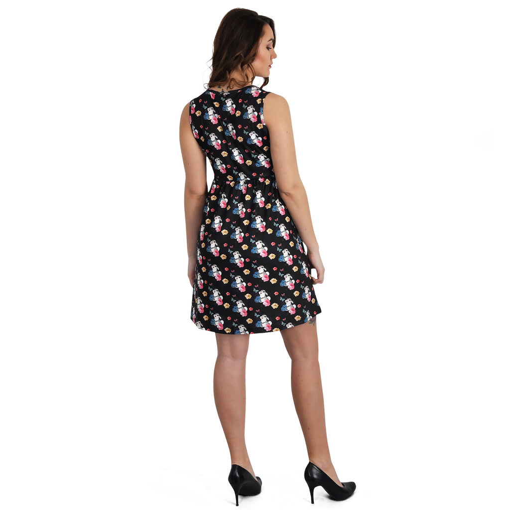 Produktbild Bambi - Klopfer Flower Power Minikleid schwarz