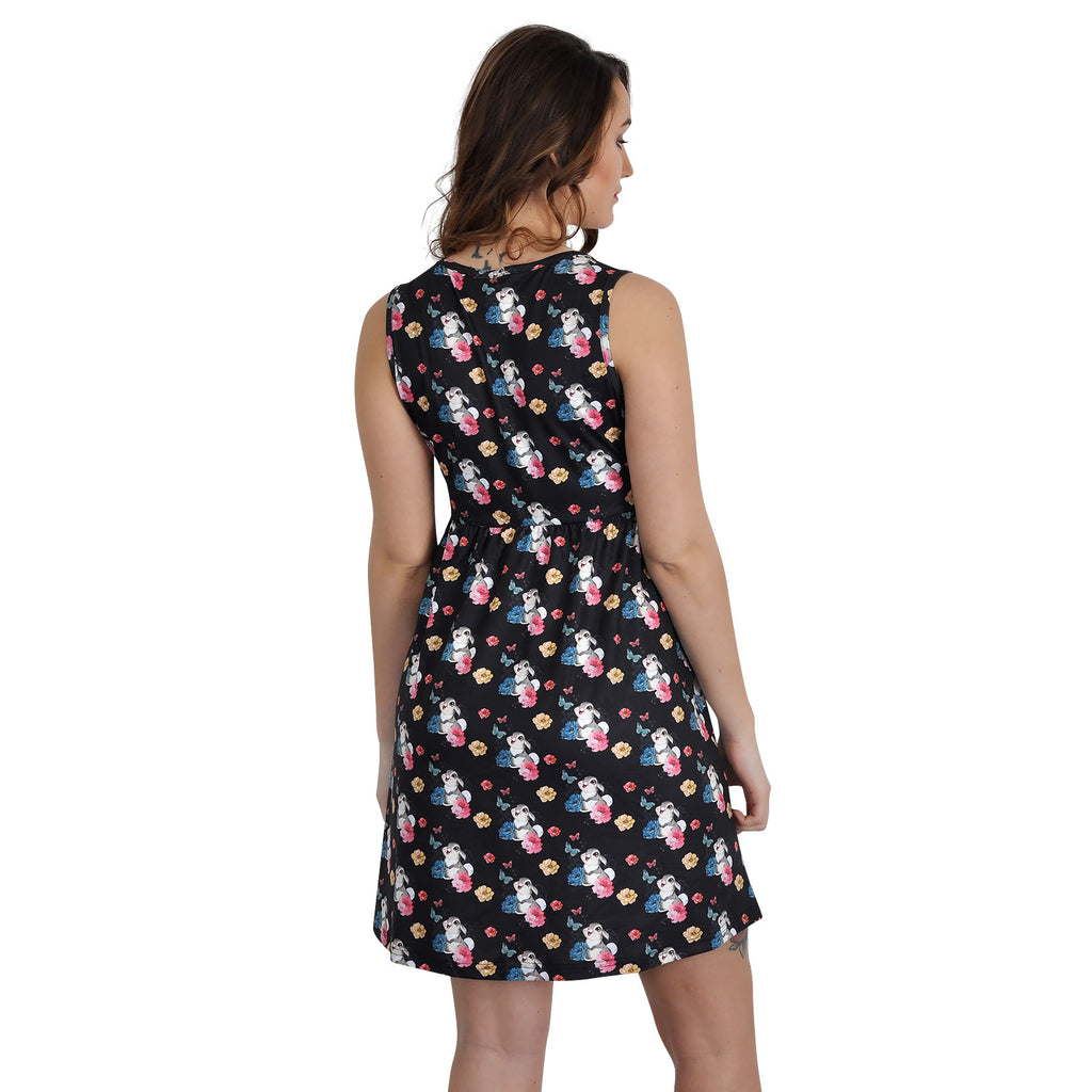 Produktbild Bambi - Klopfer Flower Power Minikleid schwarz
