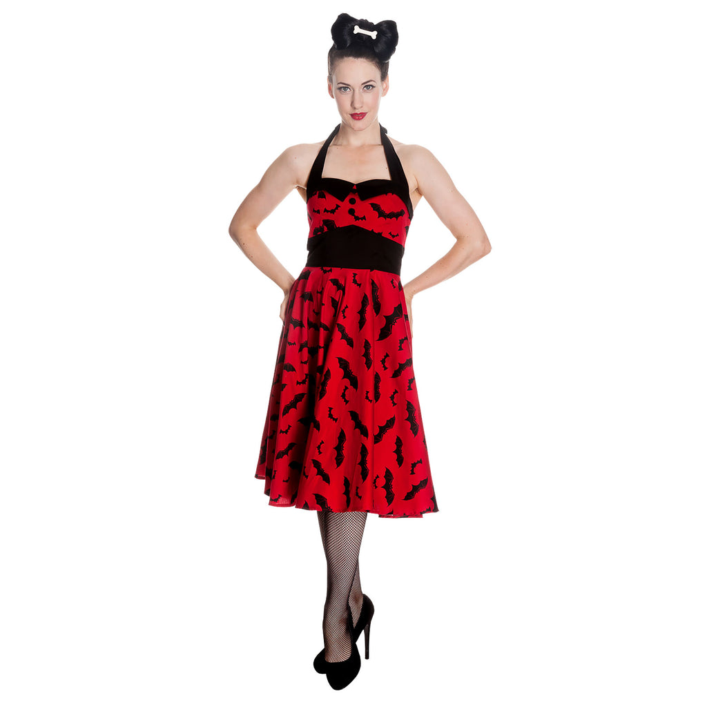 Produktbild Rockabilly-Kleid Bat rot-schwarz
