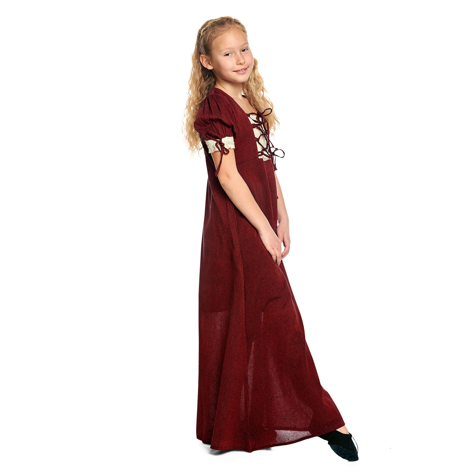 Produktbild Mittelalter Sommer Kleid Kinder rot beige