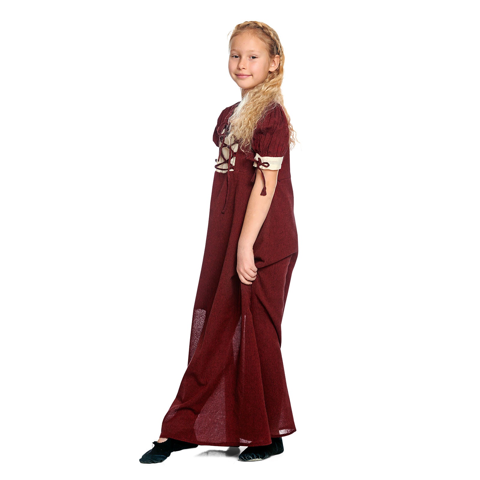 Produktbild Mittelalter Sommer Kleid Kinder rot beige