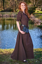 Produktbild Mittelalter Kleid Kurzarm braun