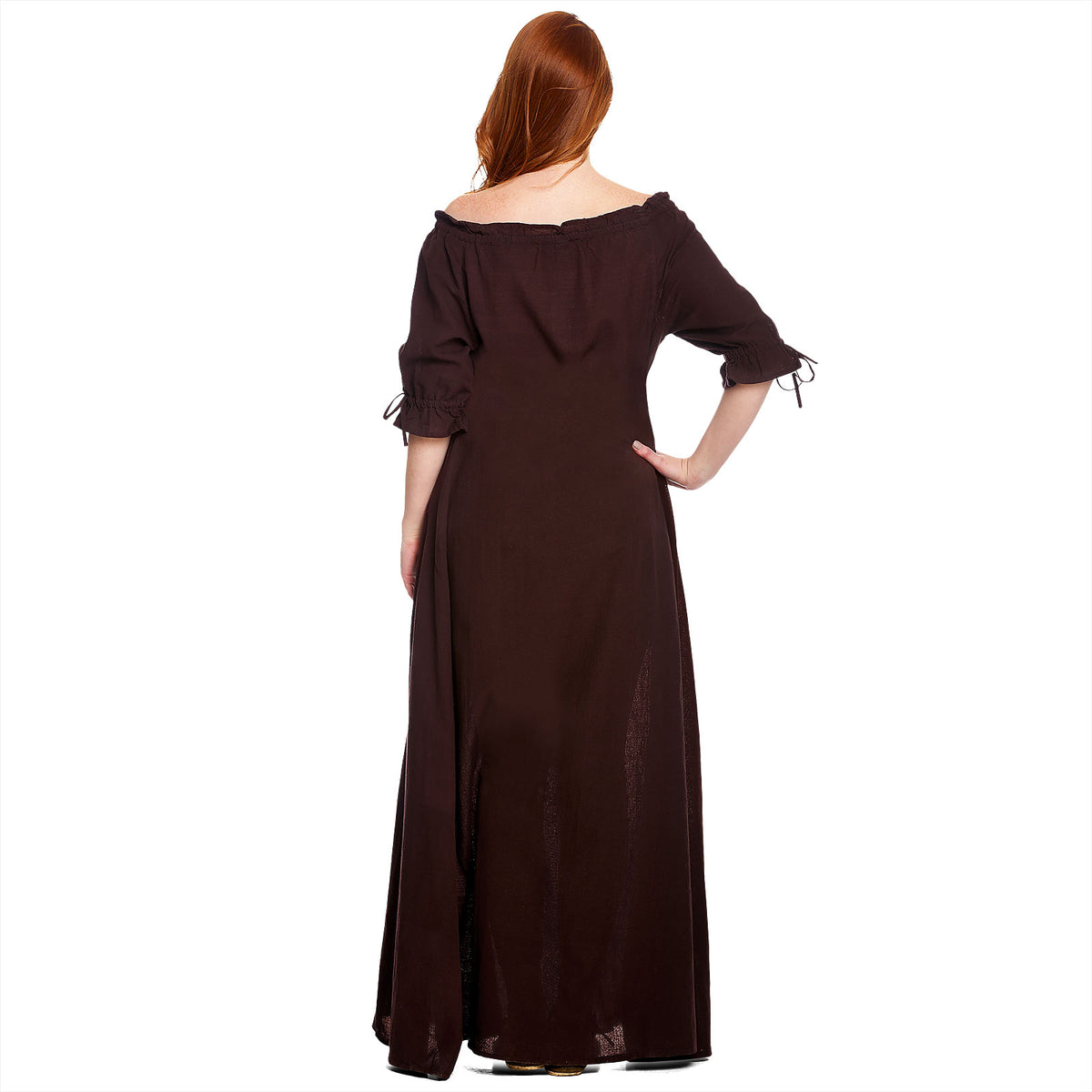 Produktbild Mittelalter Kleid Kurzarm braun