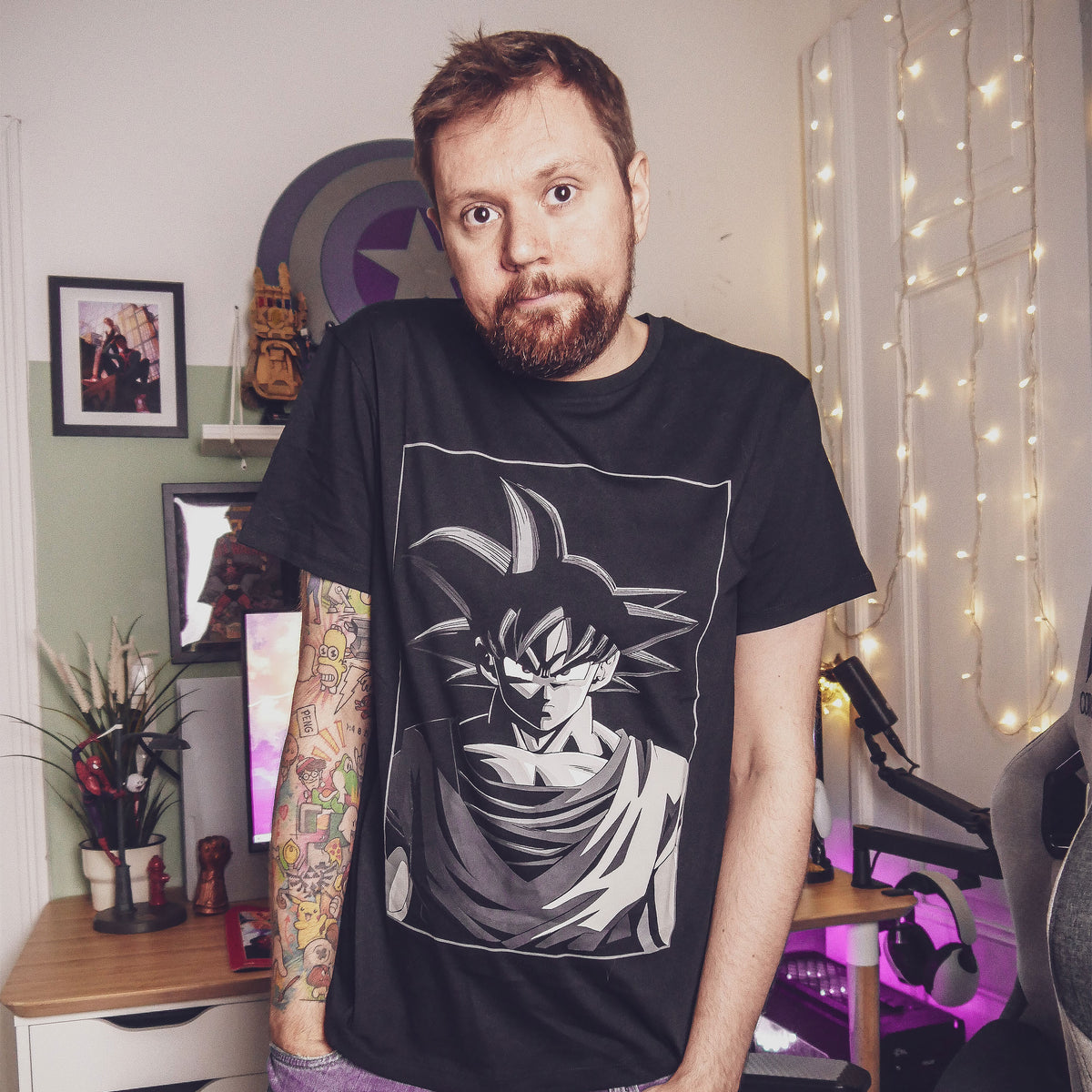 Produktbild Dragon Ball - Goku Manga Face T-Shirt schwarz