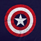 Produktbild Captain America - Distressed Shield Logo T-Shirt blau
