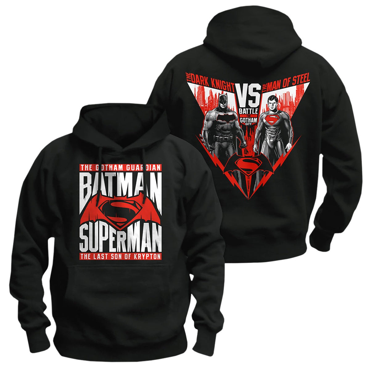 Produktbild Batman v Superman - Heroes Hoodie schwarz