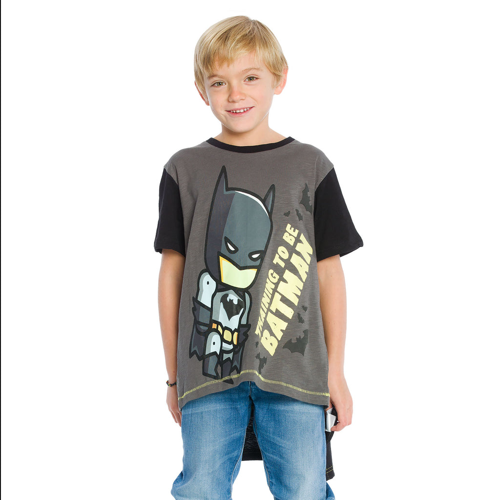 Produktbild Batman - Kinder T-Shirt mit Cape schwarz