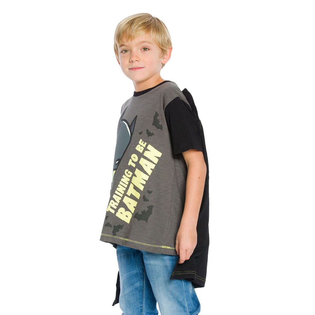 Produktbild Batman - Kinder T-Shirt mit Cape schwarz