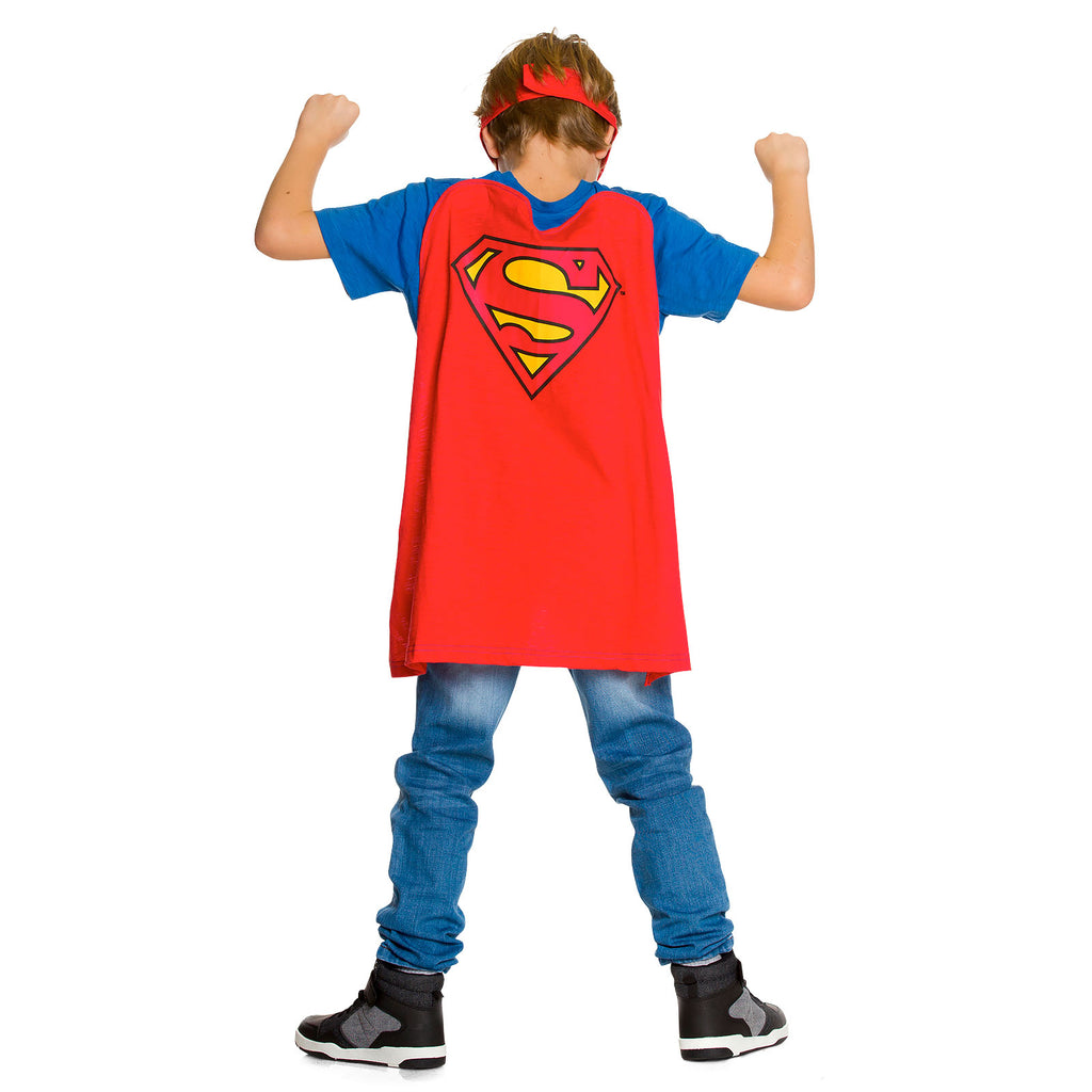 Produktbild Superman - Kinder T-Shirt mit Cape & Augenmaske
