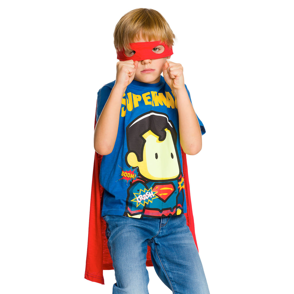 Produktbild Superman - Kinder T-Shirt mit Cape & Augenmaske