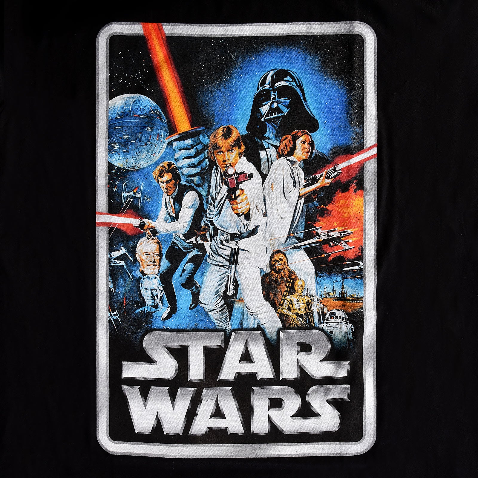 Produktbild Star Wars - Retro Movie Poster T-Shirt schwarz