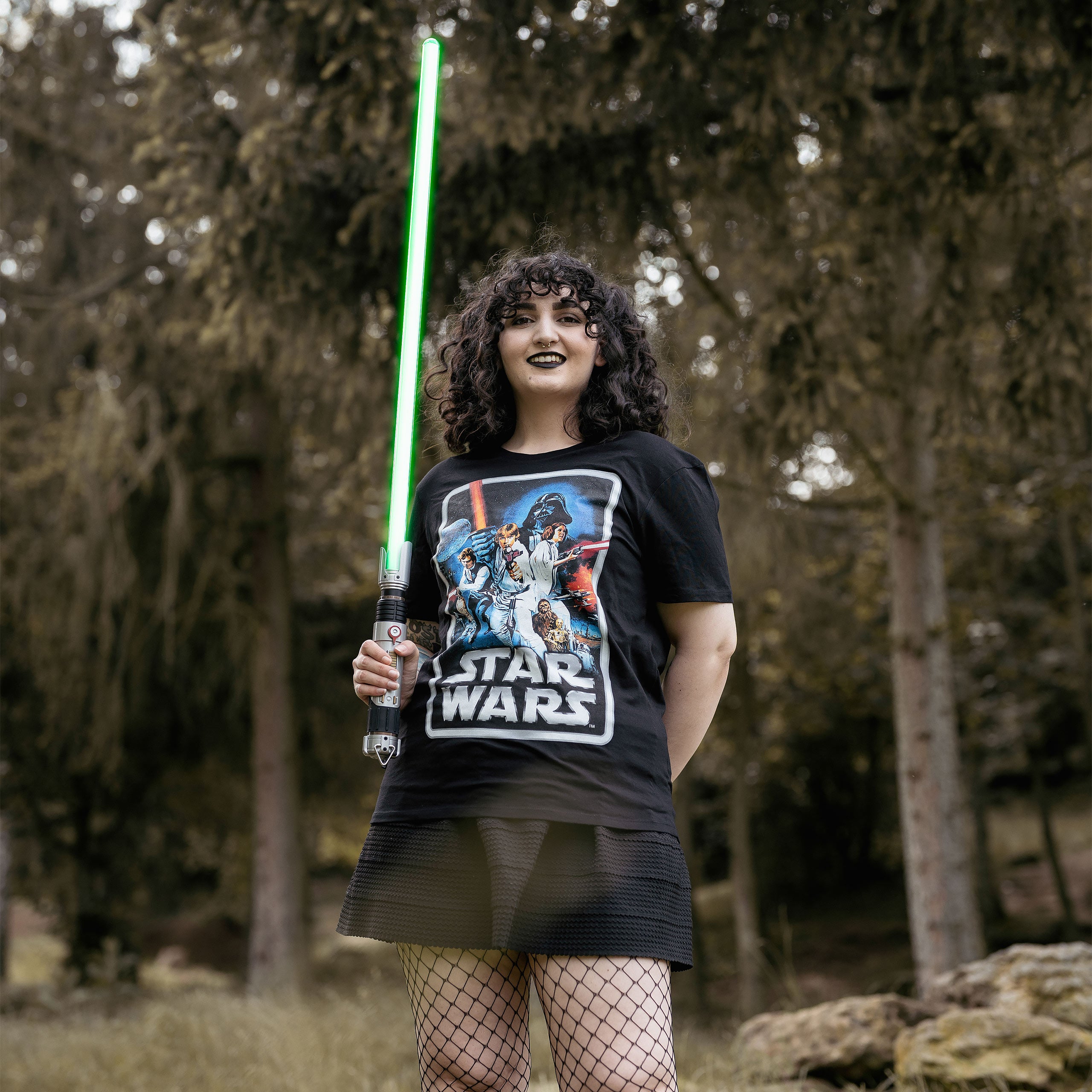 Produktbild Star Wars - Retro Movie Poster T-Shirt schwarz