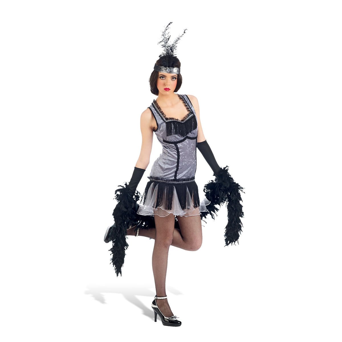 Produktbild Cabaret Kleid mit Haarband - Kostüm Damen
