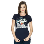 Produktbild Wonder Woman - Girls Will Save The World Girlie Shirt blau