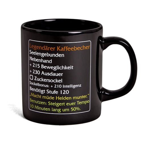 Produktbild Legendärer Kaffeebecher - MMO Item Fan Tasse Level 120