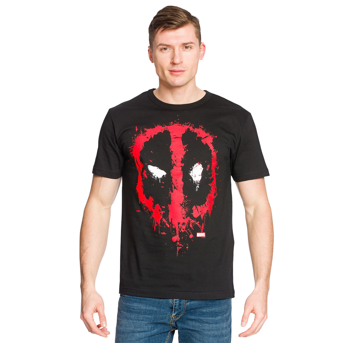 Produktbild Deadpool - Happy Face T-Shirt schwarz