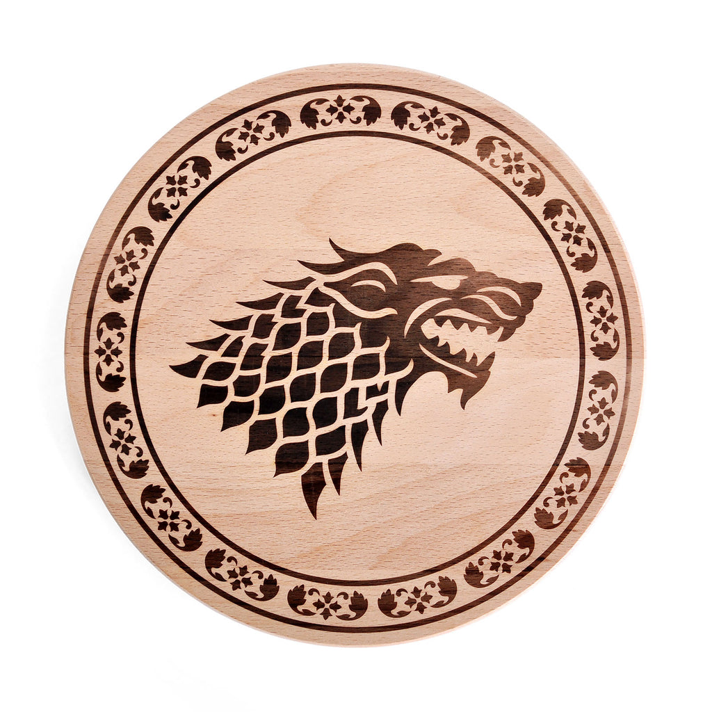 Produktbild Game of Thrones - House Stark Schneidebrett Buche
