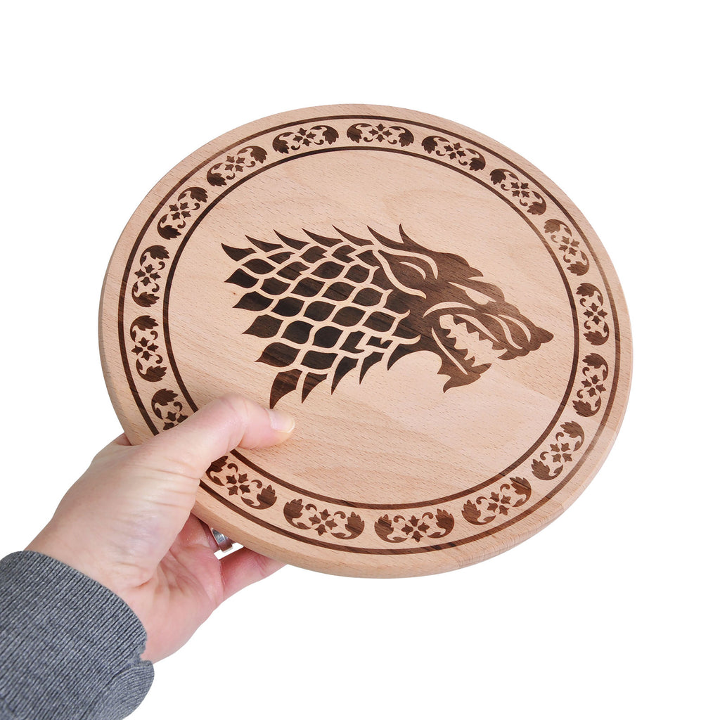 Produktbild Game of Thrones - House Stark Schneidebrett Buche