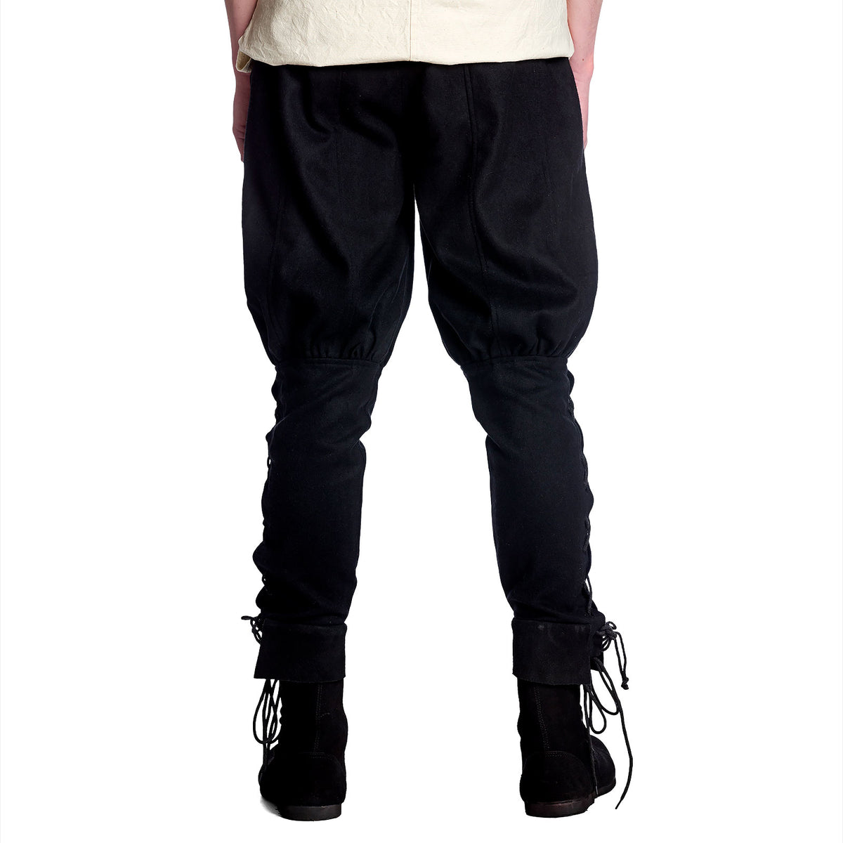 Product image Medieval wool trousers with lower leg lacing black