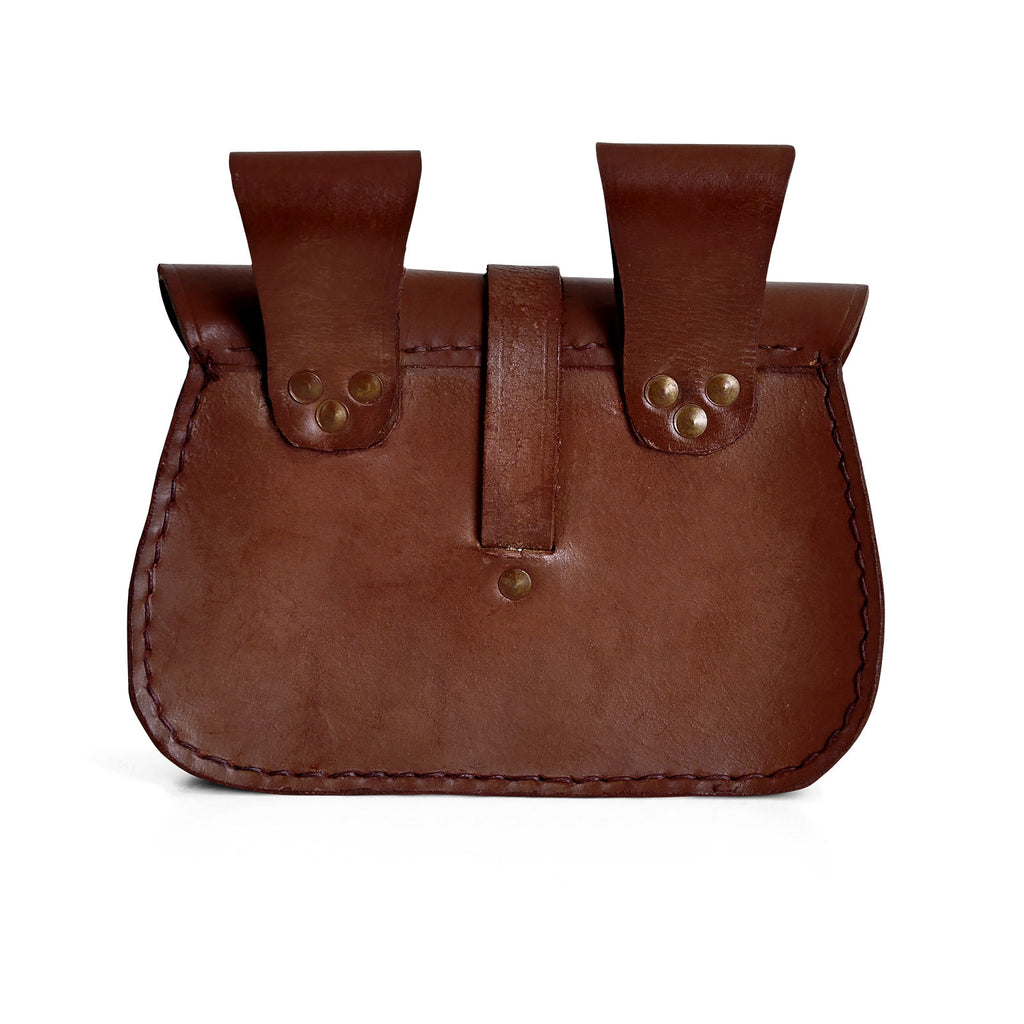 Produktbild Mittelalter Gürteltasche mit Prägung braun