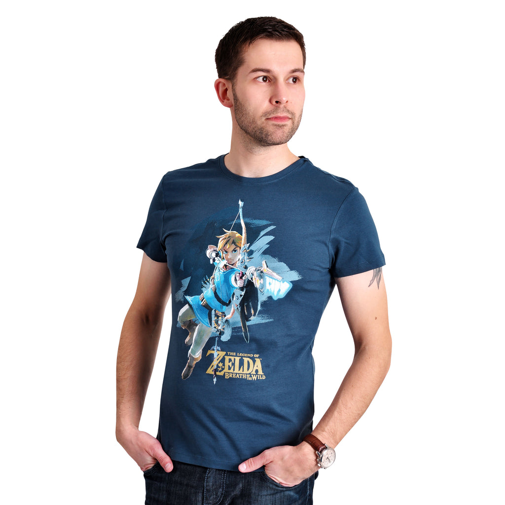 Zelda - Breath of the Wild Link T-Shirt blau