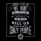 Produktbild Supernatural - Crazy People Girlie Shirt schwarz