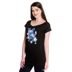Produktbild Lilo & Stitch - Stitch T-Shirt Damen Loose Fit schwarz