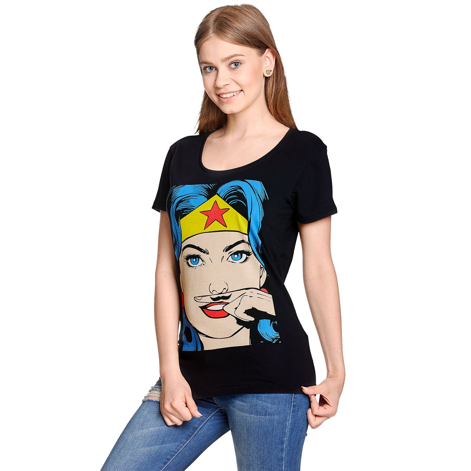 Produktbild Wonder Woman - Mustache T-Shirt Damen