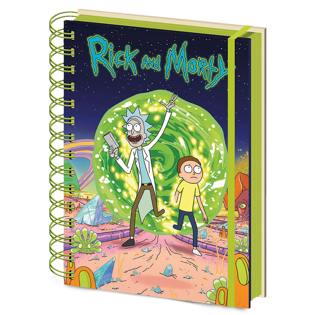 Produktbild Rick and Morty - Portal Notizbuch A5 neon