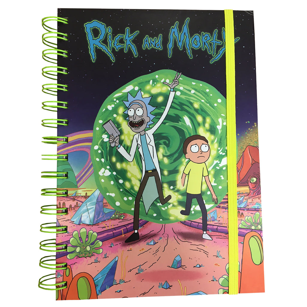 Produktbild Rick and Morty - Portal Notizbuch A5 neon