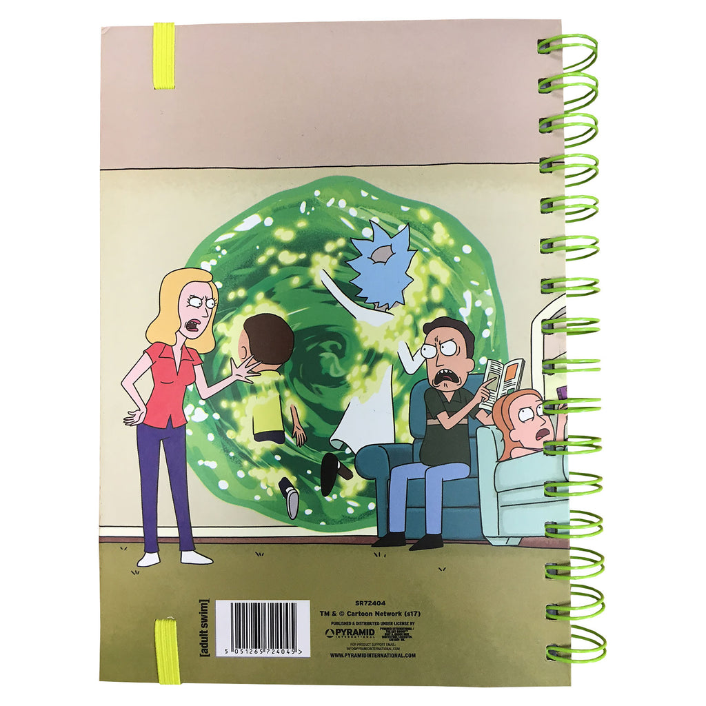 Produktbild Rick and Morty - Portal Notizbuch A5 neon