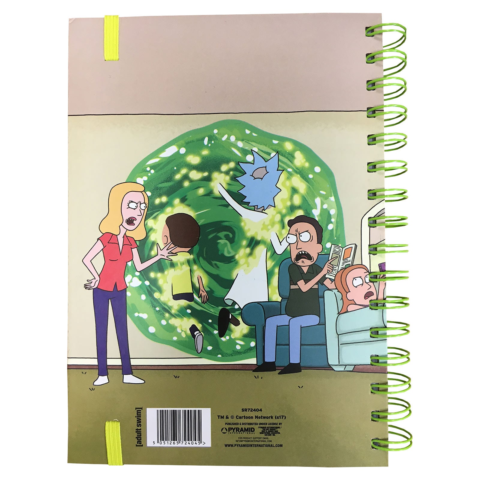 Produktbild Rick and Morty - Portal Notizbuch A5 neon