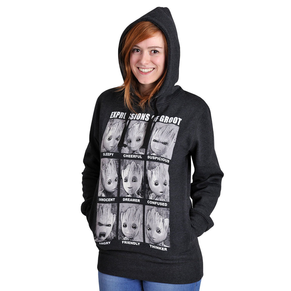 Produktbild Guardians of the Galaxy - Groot Expressions Hoodie grau