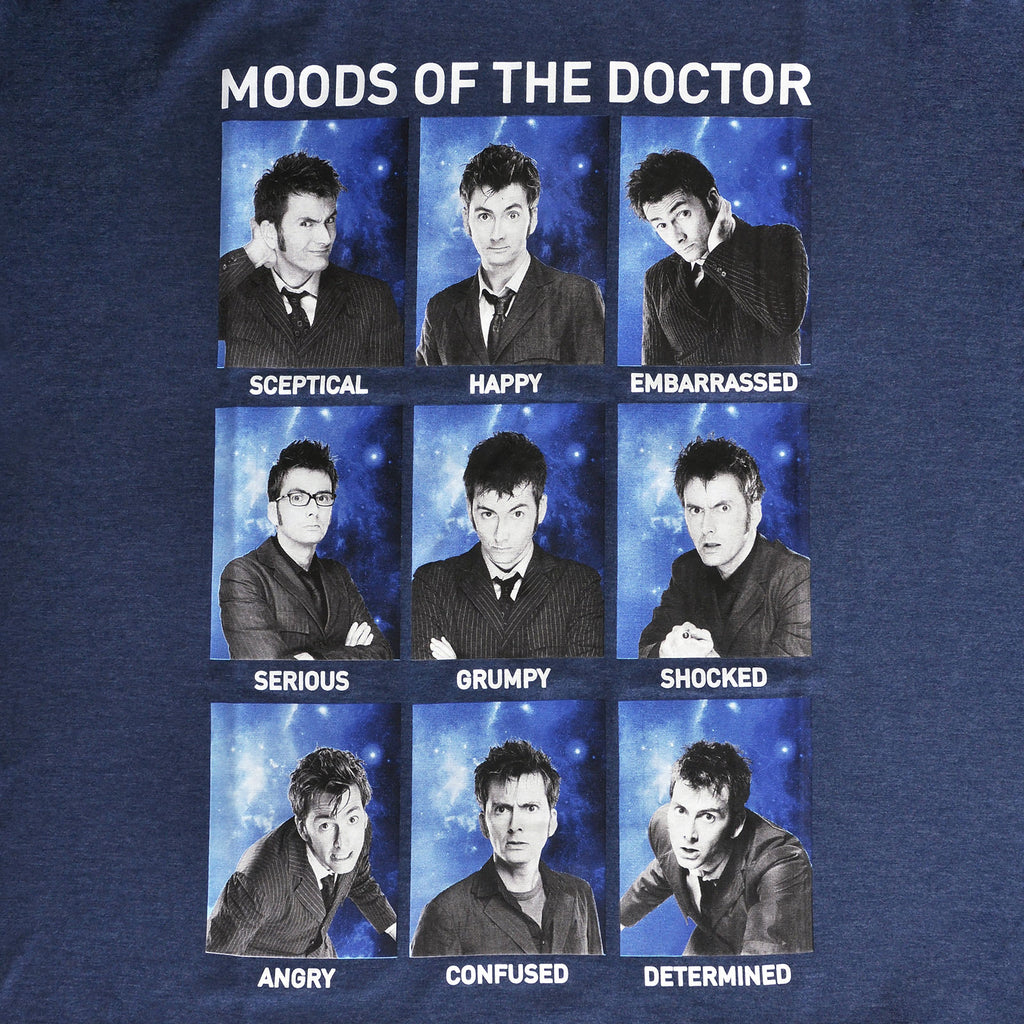 Produktbild Doctor Who - Moods of the Doctor T-Shirt blau