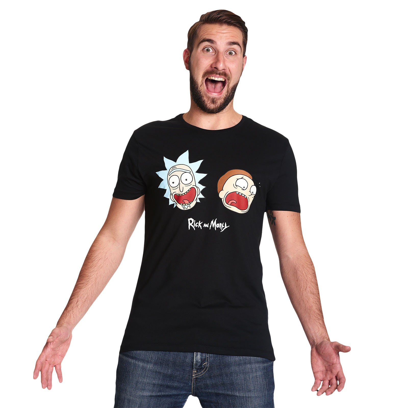 Produktbild Rick and Morty - Crazy Faces Glow in the Dark T-Shirt