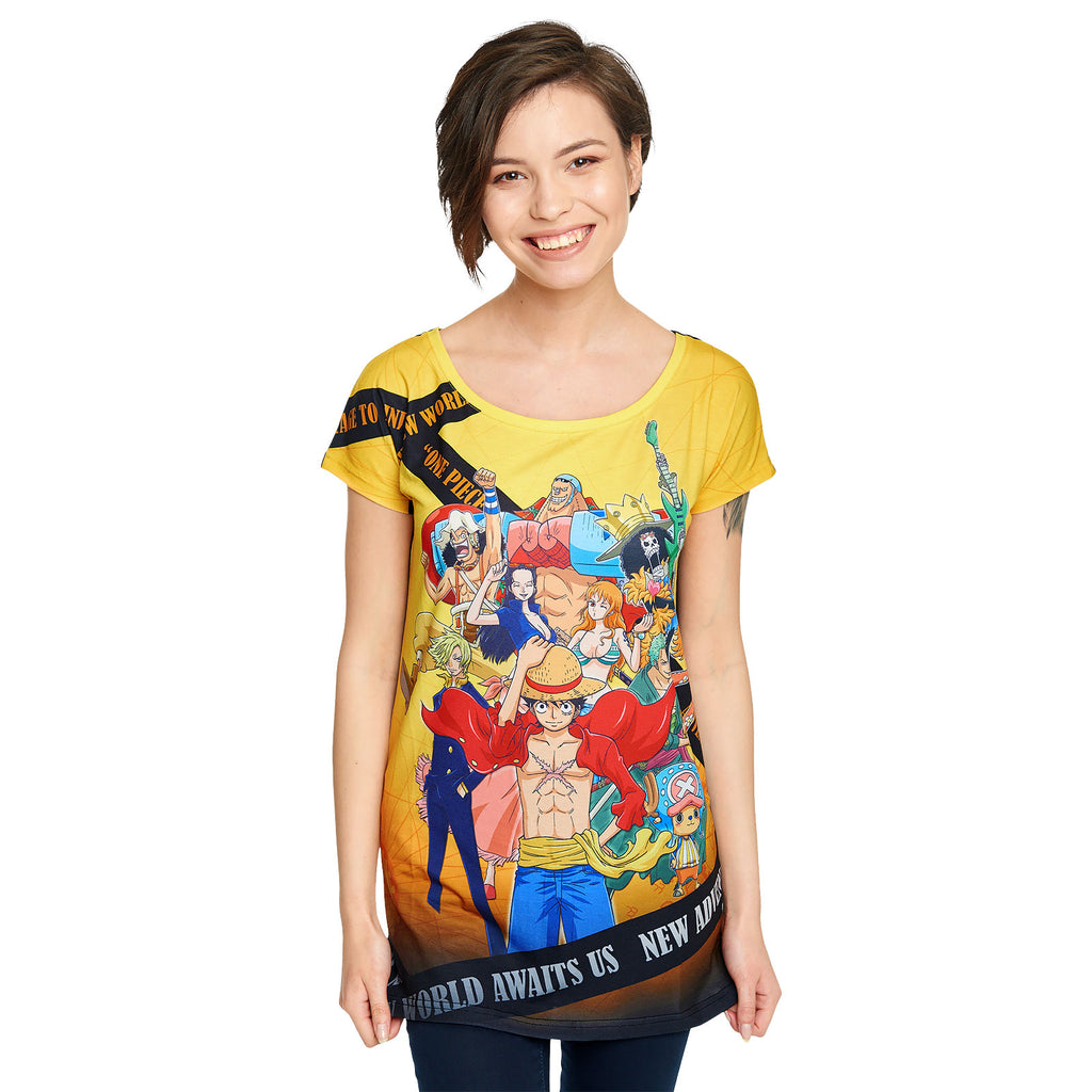 One Piece - Crew New World T-Shirt Damen Loose Fit