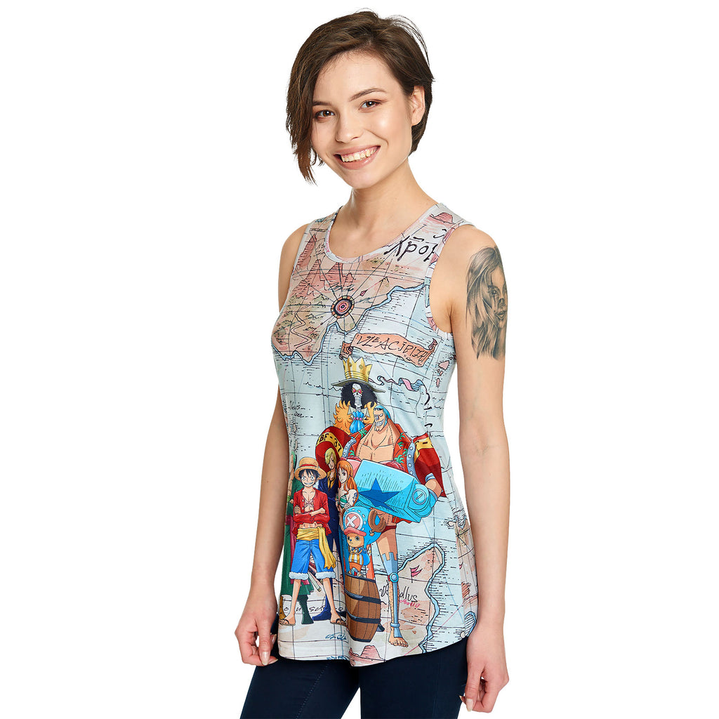 Produktbild One Piece - East Blue Map Tank Top Loose Fit